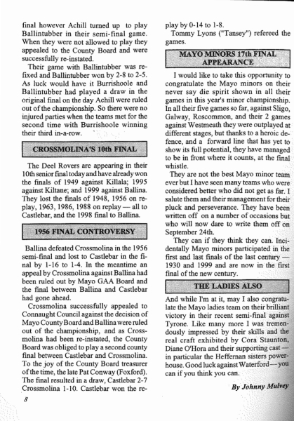 crossmolina-deelrovers-2000-match-program