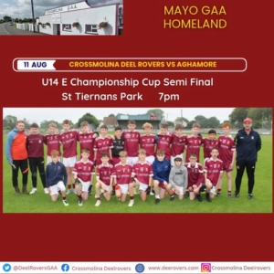 U14s Face Aghamore GAA in Home Semi-Final Showdown Tonight at 7pm