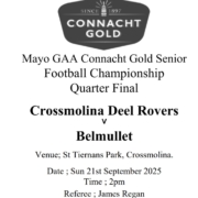 Crossmolina Deelrovers vs Belmullet Gaa Match Programme 1