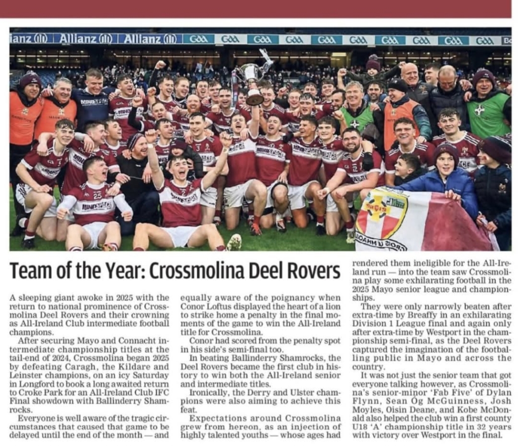 Western People Team of the Year 2026